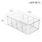 mDesign Plastic 4-Section Divided Kitchen or Pantry Organizer Bin